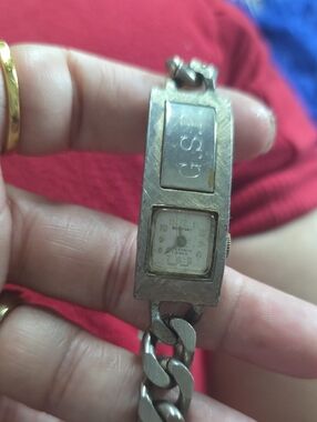 Vintage Silver-Tone Newport Ladies Bracelet Watch